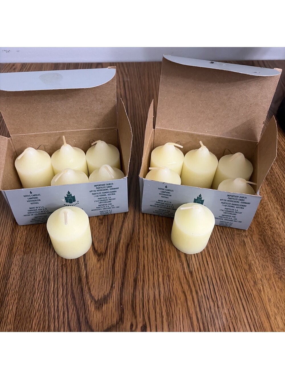 2 Packs Of 6 Party Lite Pineapple Scented Votive Candles